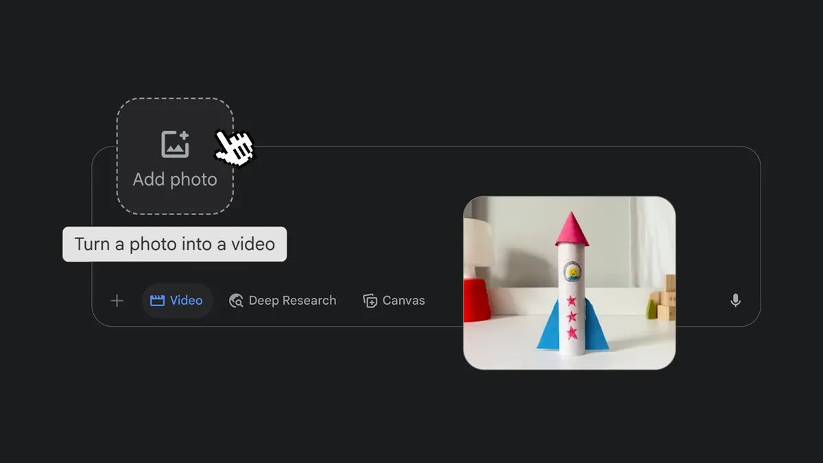 Gemini can now create videos from photos!