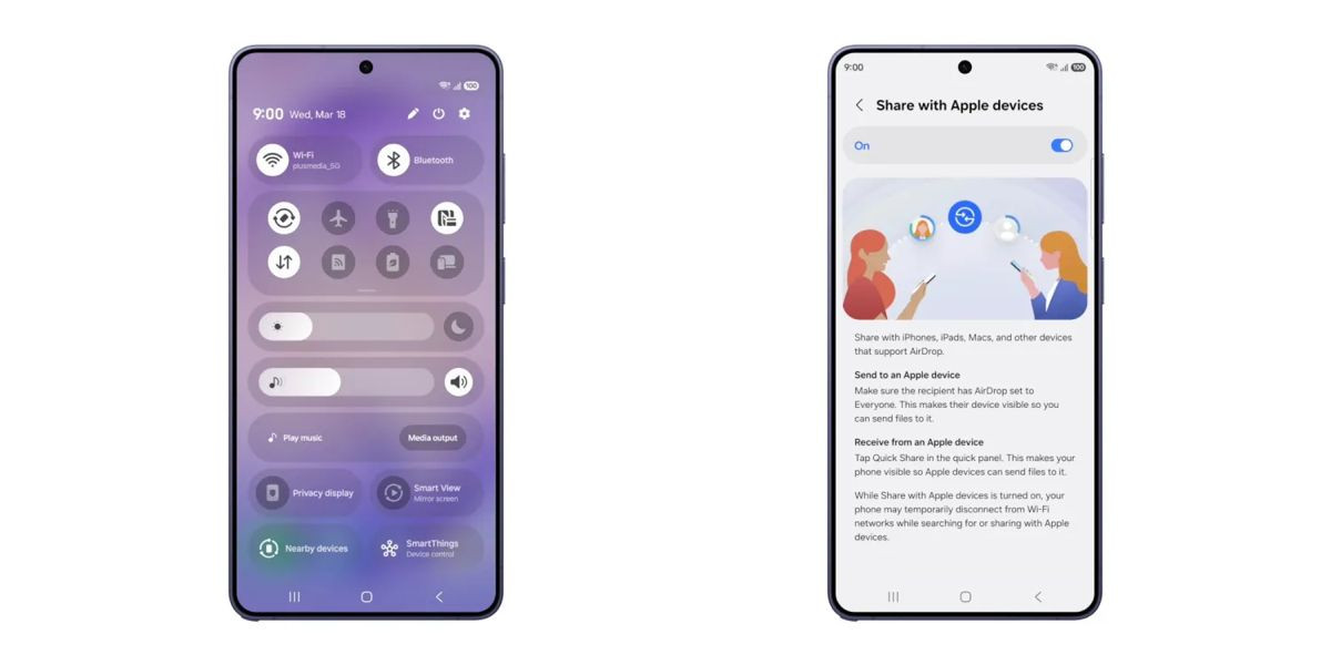 Samsung brings AirDrop integration to the Galaxy S26 Series