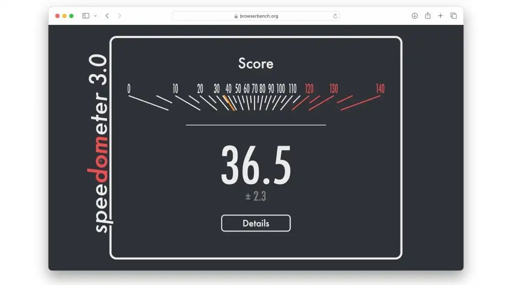 Το Speedometer 3.0 θα σας ενημερώνει για το ποιος browser είναι ο ταχύτερος