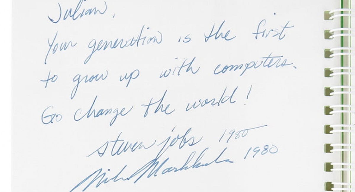 An Apple II manual signed by Steve Jobs sold for $787,484