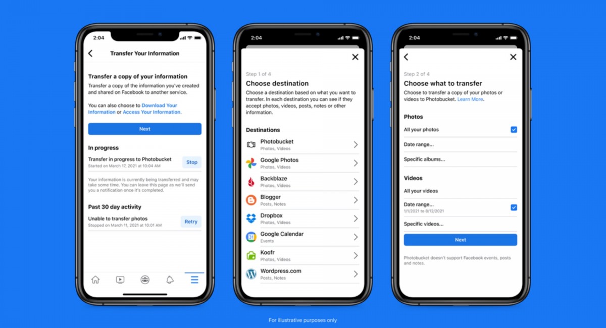 Facebook makes it easier to transfer your data to other services
