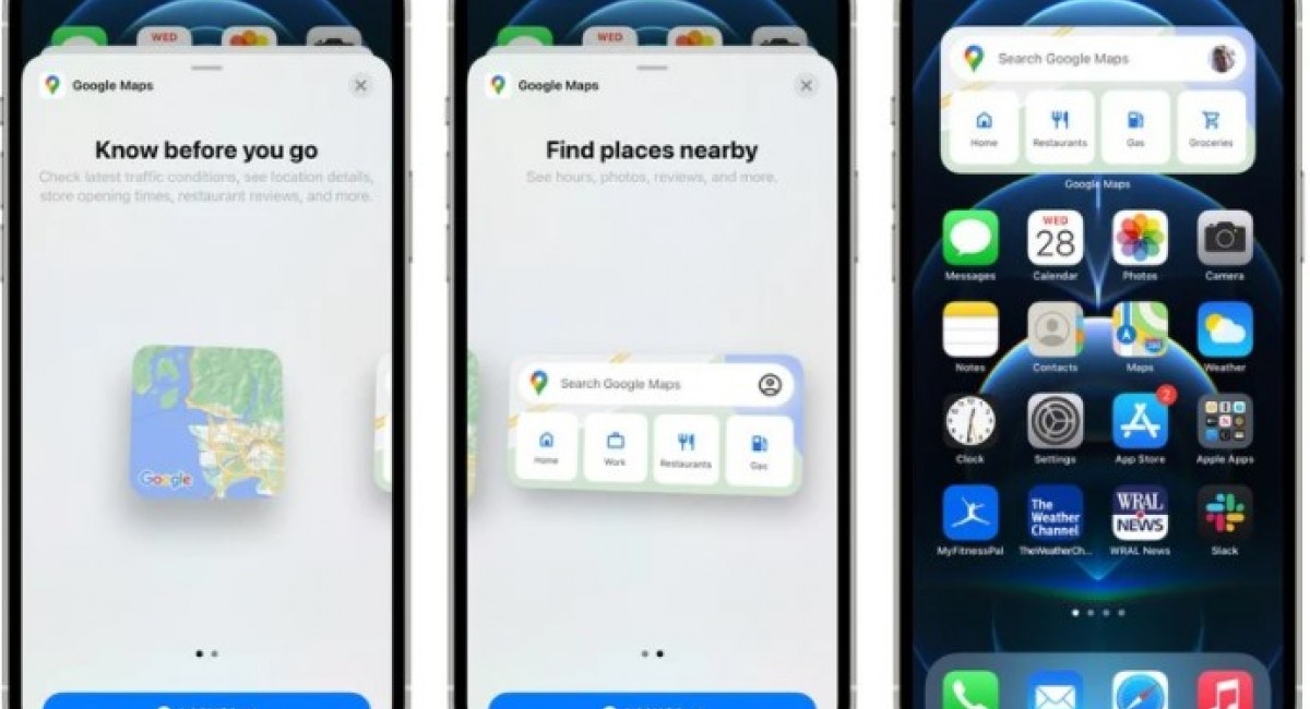 Google Maps gets new widgets on iPhone