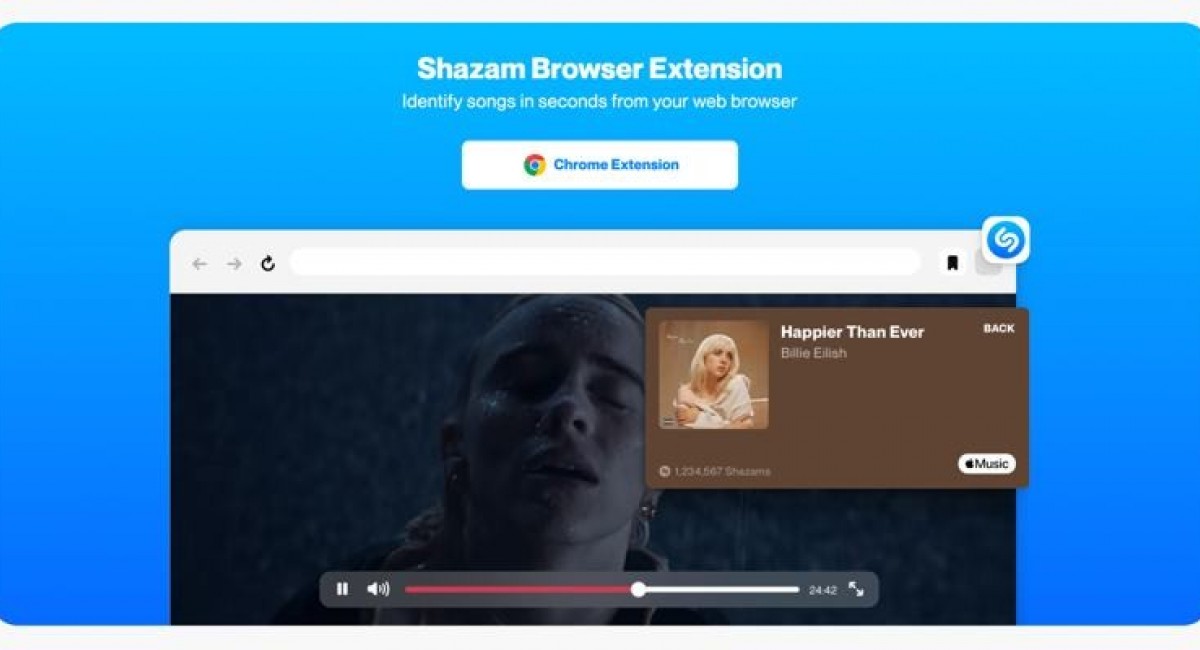 Shazam app is now available as a Chrome extension