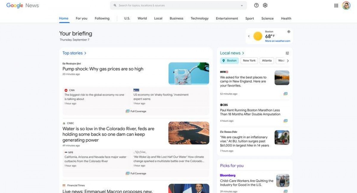 Google News gets redesigned on 20th anniversary