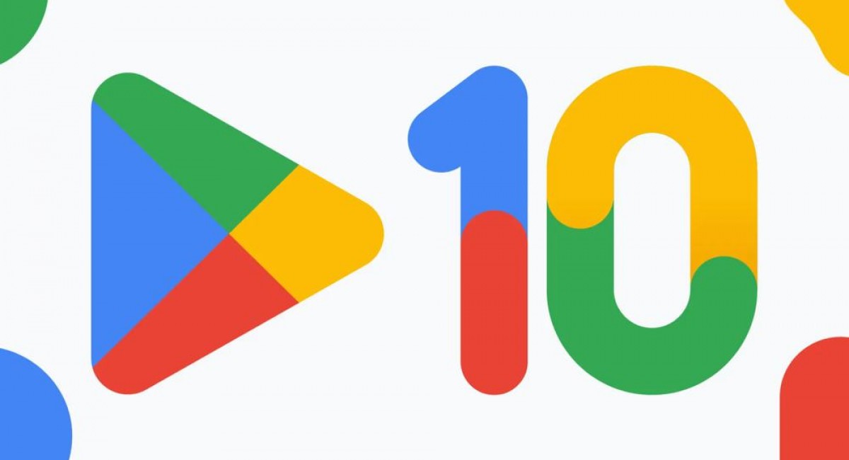 Google Play celebrates 10th anniversary with a new logo
