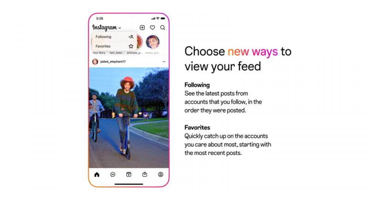 Control your Instagram Feed with Favorites and Following