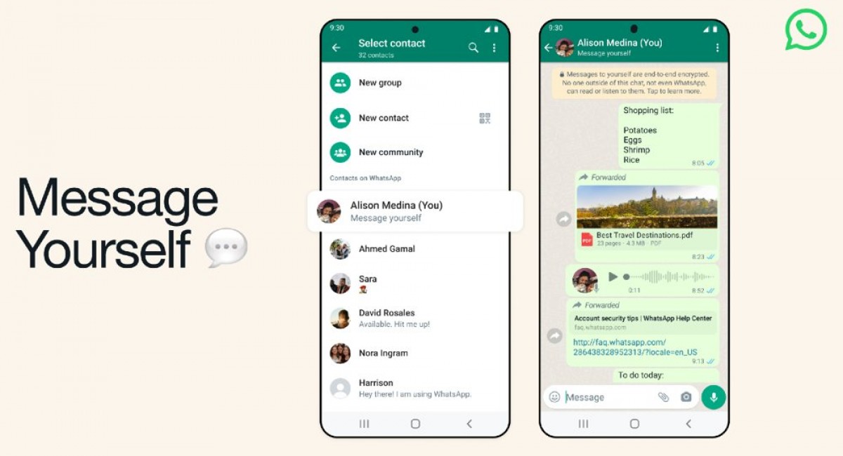 WhatsApp launches Message Yourself feature