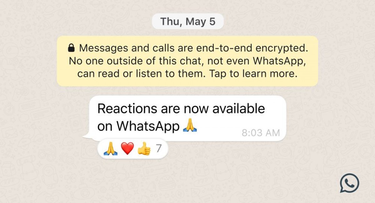 WhatsApp reactions are rolling out globally