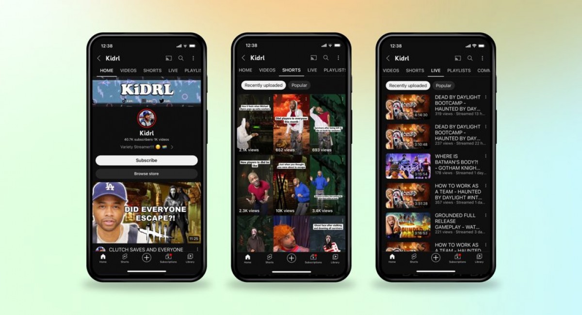 YouTube launches separate tabs for Shorts, Livestreams and Long-form videos