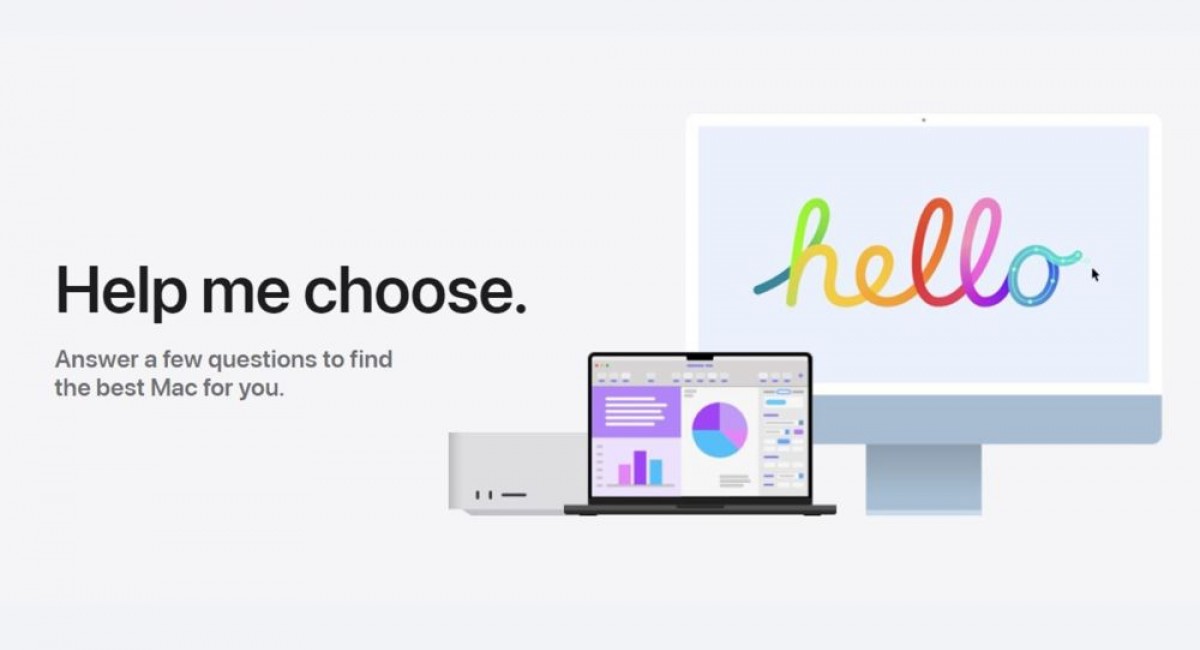 Apple has a new website to help you choose your Mac
