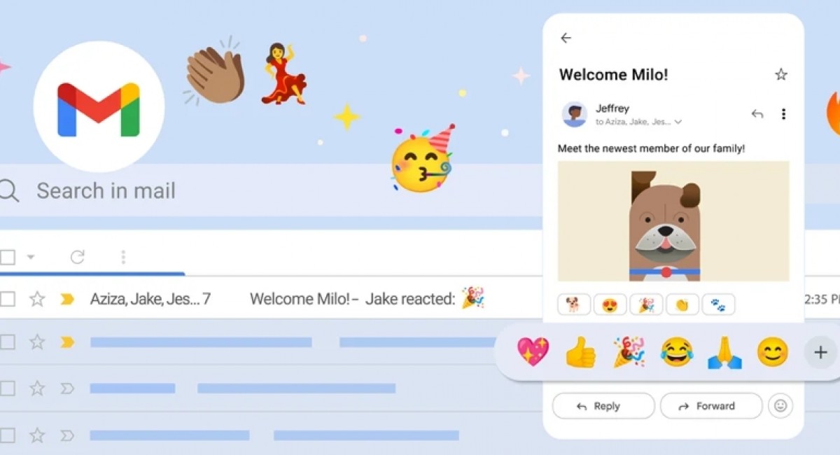 Gmail adds emoji reaction feature