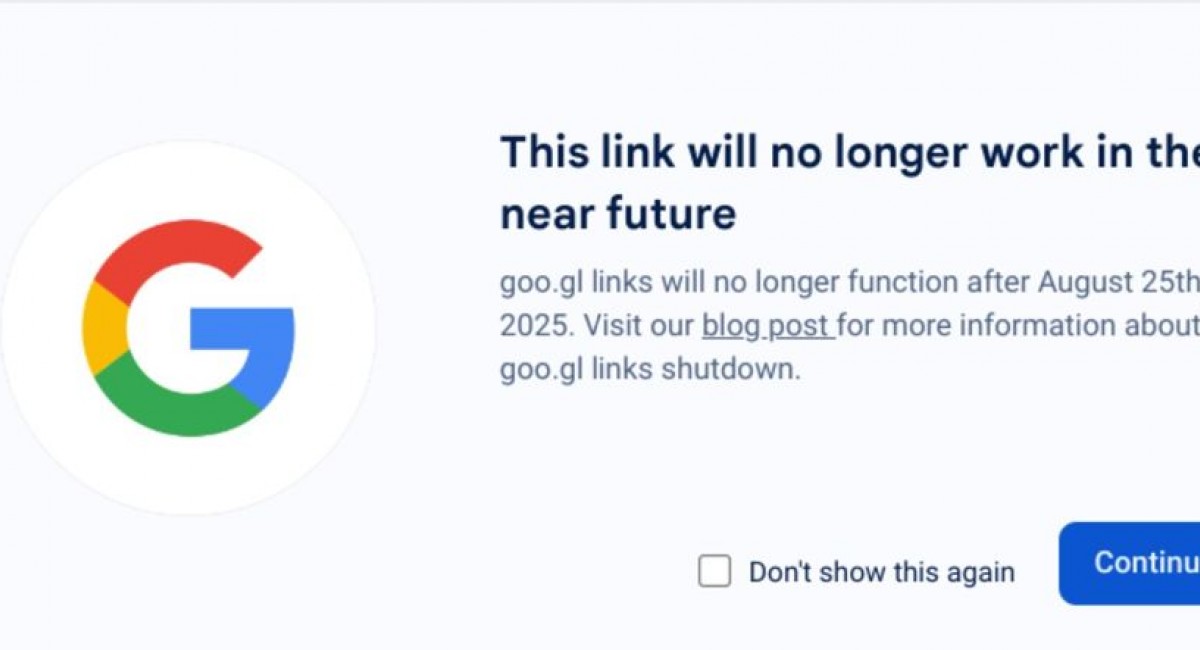 Goo.gl shortened links will stop working next year