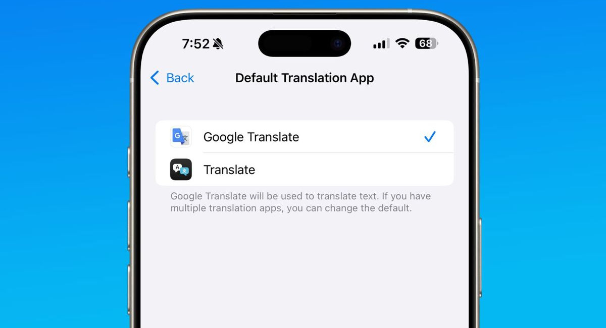 Το Google Translate υποστηρίζεται τώρα ως προεπιλεγμένη εφαρμογή μετάφρασης στο iOS