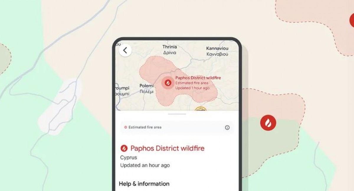 Google expands wildfire maps to Cyprus as well