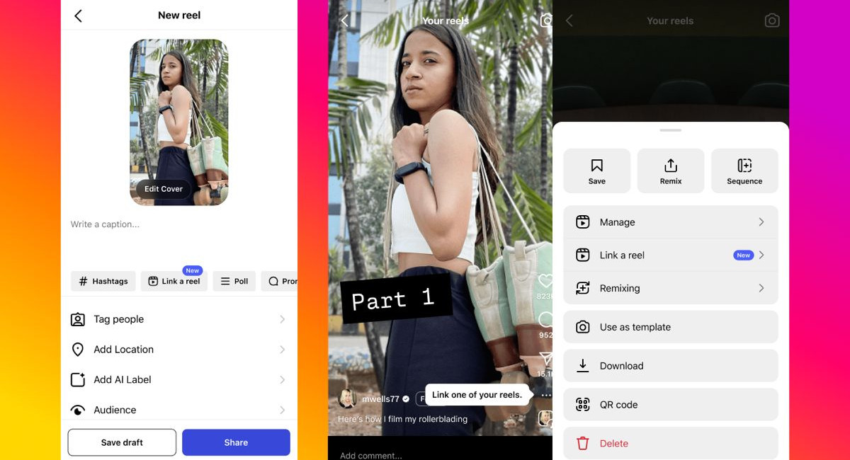 Instagram introduces Reels linking to create connected video series