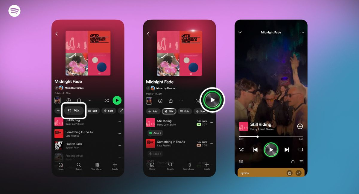 Spotify lets users become DJs with new playlist mixing feature