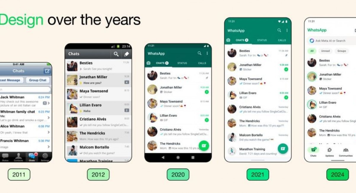 WhatsApp rolls out its new design