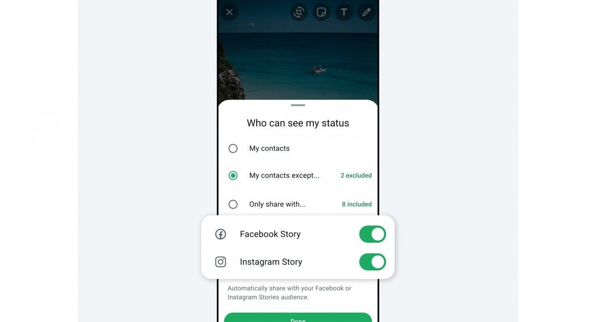 WhatsApp statuses will be posted as stories on Facebook and Instagram