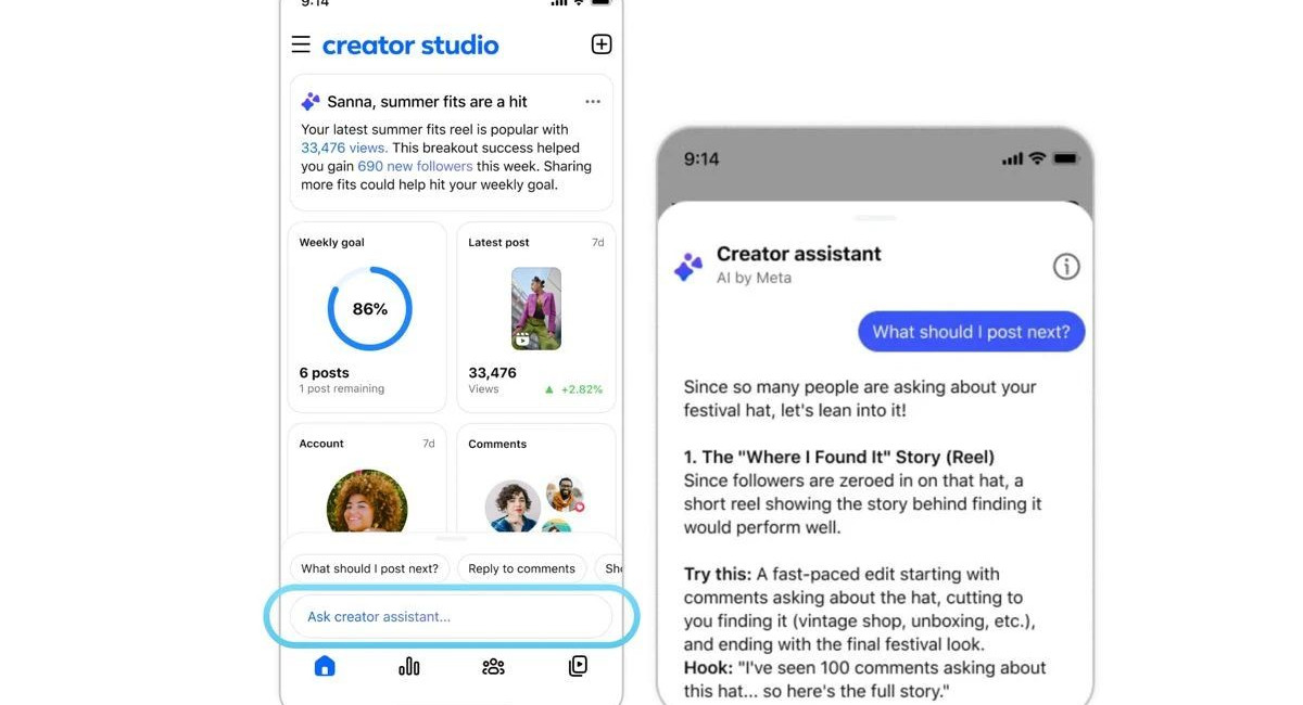 Meta reinvents Facebook Creator Studio with a smart AI assistant