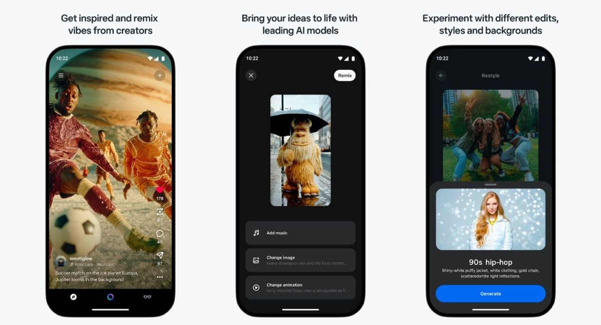 Meta bets on AI entertainment with new Vibes video feed