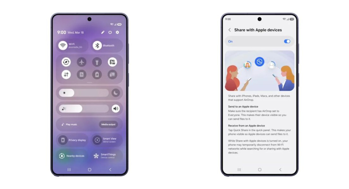 Samsung brings AirDrop integration to the Galaxy S26 Series