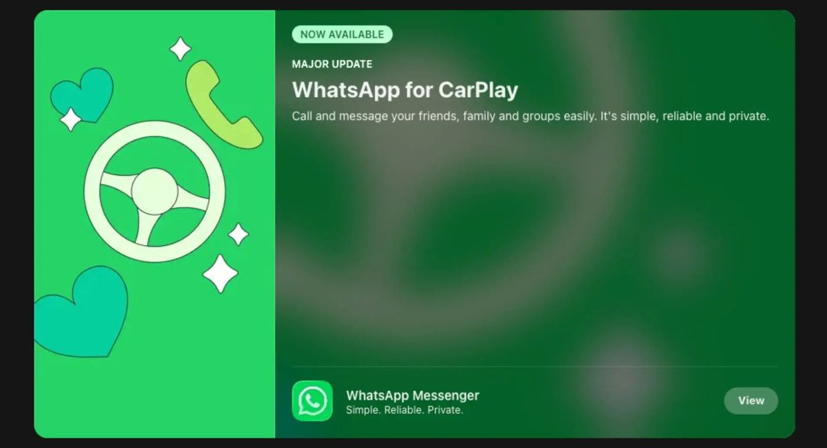 Το WhatsApp φέρνει επιτέλους εγγενή εμπειρία CarPlay
