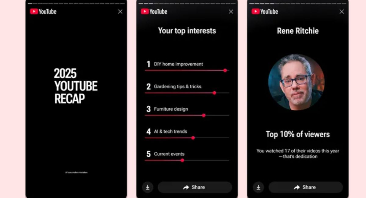 YouTube rolls out its first-ever viewing recap